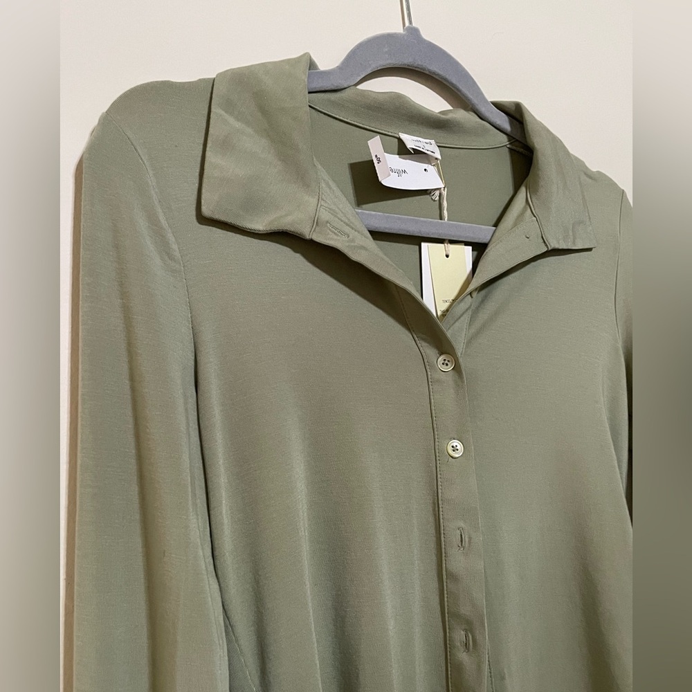 Wilfred Elegant Olive Green Women's Top - Picture 3 of 4